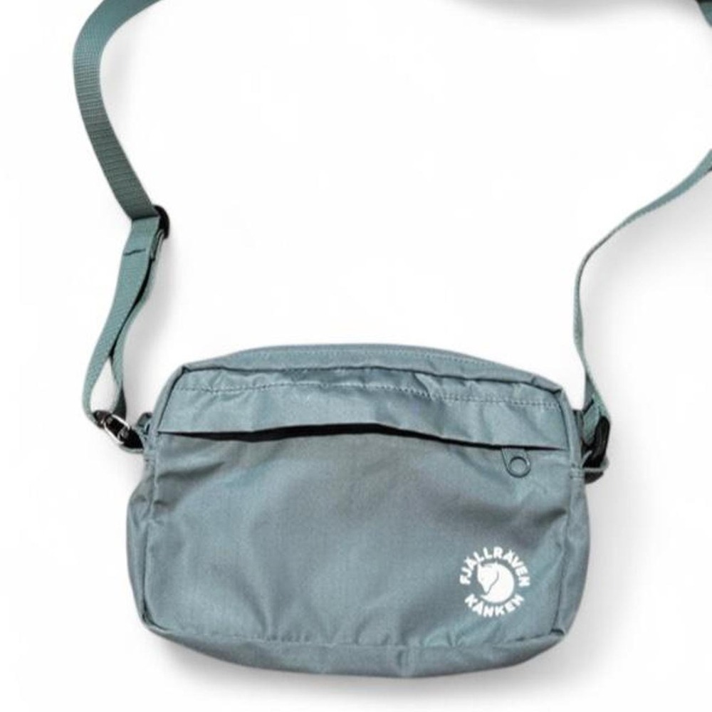 Fjallraven Tree Kanken Pocket Crossbody Bag Waterfall Blue Pine Weave NWOT